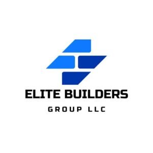 blue modern initials letter s construction logo 1